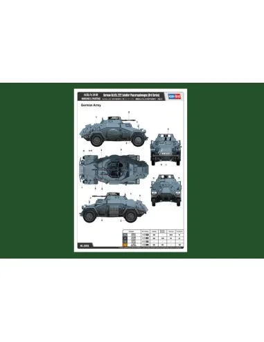 German Sd.Kfz.222 Leichter Panzerwagen, 1/35 - Hobby Boss 83816