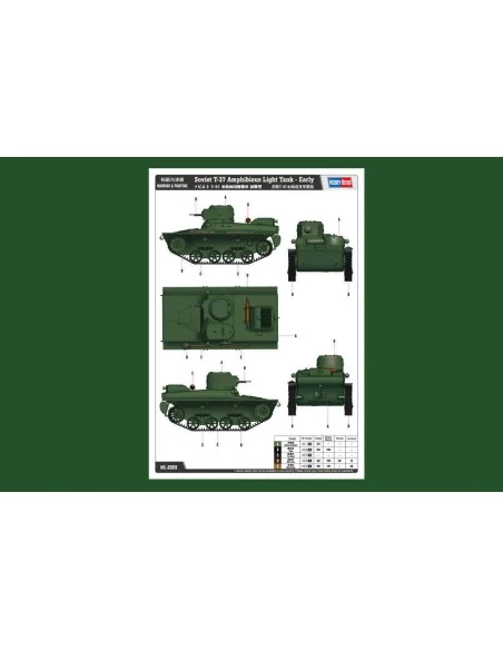 Soviet T-37 Amphibious Light Tank-Early, 1/35 - Hobby Boss 83818