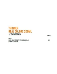 Thinner Real Colors 200 ml. Module - AK Interactive AK EXPMOD0028 2