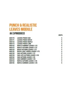 Punch & Realistic Leaves Module - AK Interactive AK EXPMOD0033 2