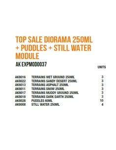 Top Dioramas 250ml + Puddles + Still Water Module - AK Interactive ... 2