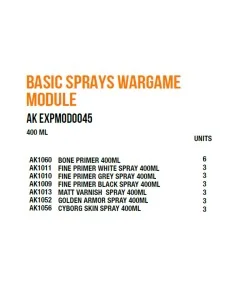 Basic Sprays Wargame Module - AK Interactive AK EXPMOD0045 2