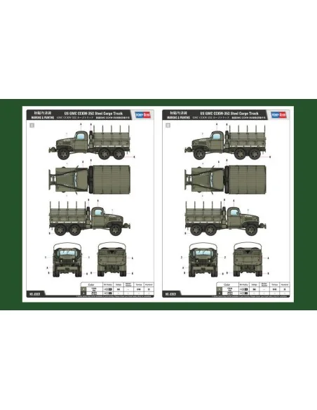 US GMC CCKW-352 Steel Cargo Truck, 1/35 - Hobby Boss 83831