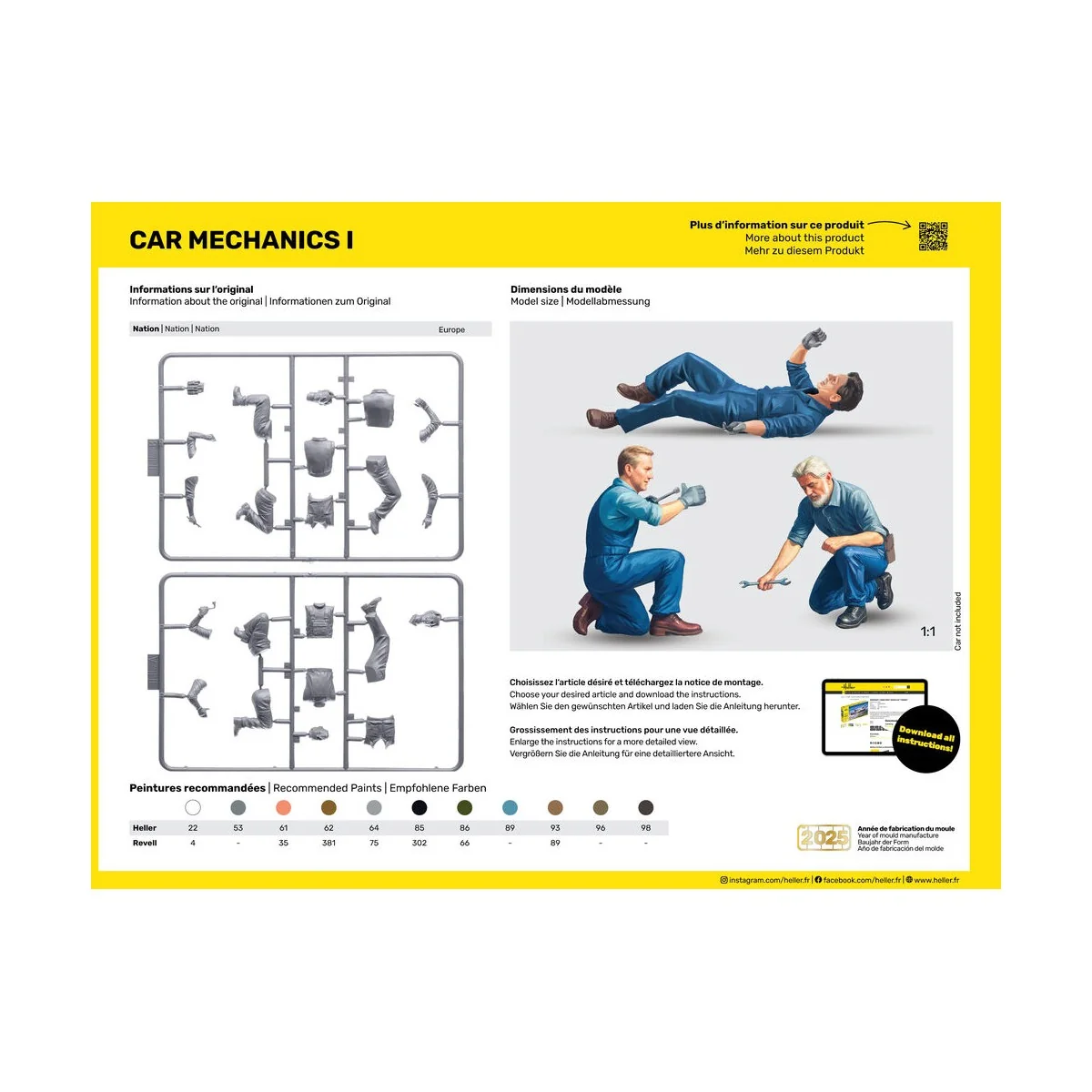 Car Mechanics I, 1/24 - Heller 82755 Car Mechanics I, 1/24 - Heller 82755