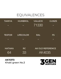 Khaki green No.3 - AK Interactive AK11373 2