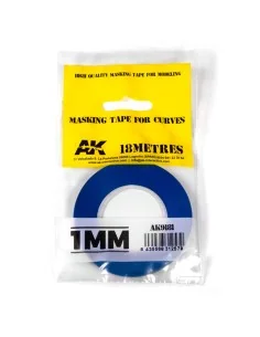 Blue masking Tape for curves 1mm - AK Interactive AK9181