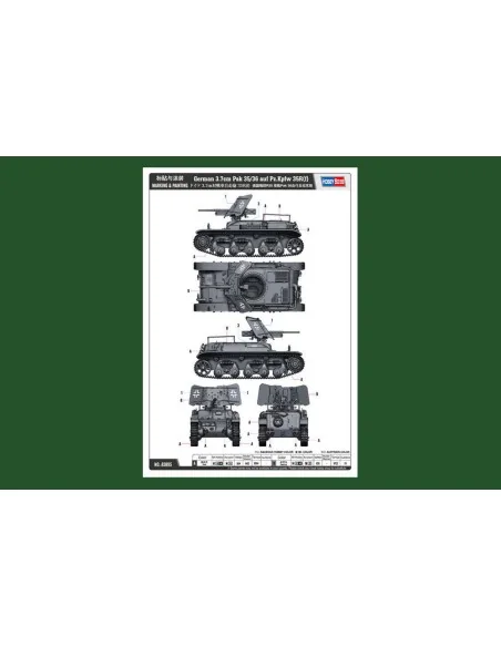 German 3.7cm Pak 35/36 auf Pz.Kpfw 35R(f), 1/35 - Hobby Boss 83895