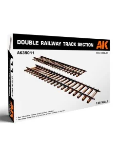 DOUBLE RAILWAY TRACK SECTION, 1/35 - AK Interactive AK35011