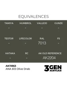 ANA 613 Olive Drab - AK Interactive AK11863 2
