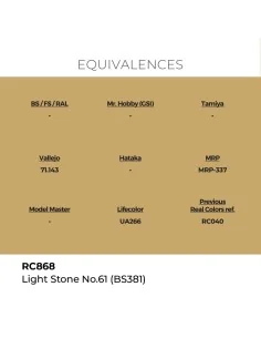 Real Colors: Light Stone No.61 (BS381) 17 ml. - AK Interactive RC868 2
