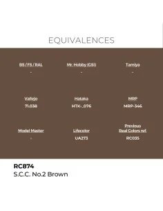 Real Colors: S.C.C. No.2 Brown 17 ml. - AK Interactive RC874 2