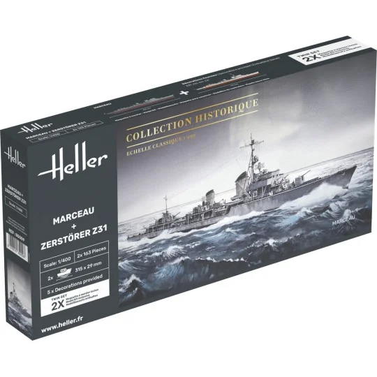 Twin Set Marceau + Zerstörer Z31, 1/400 - Heller 85009 Twin Set Marceau + Zerstörer Z31, 1/400 - Heller 85009