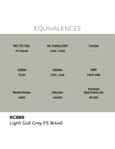 Real Colors: Light Gull Grey FS 16440 17 ml. - AK Interactive RC889 2