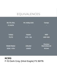 Real Colors: F-15 Dark Grey (MOD EAGLE) FS 36176 17 ml. - AK Intera... 2