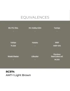 Real Colors: AMT-1 Light Brown 17 ml. - AK Interactive RC974 2