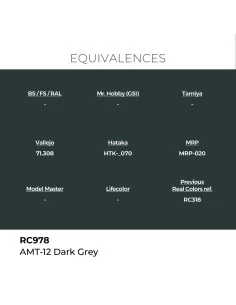Real Colors: AMT-12 Dark Grey 17 ml. - AK Interactive RC978 2