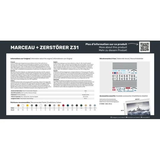 Twin Set Marceau + Zerstörer Z31 - Heller 85009