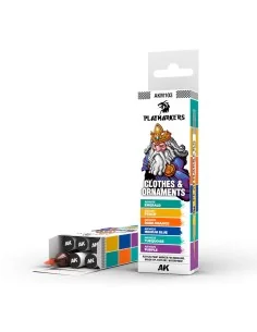 PLAYMARKERS SET - CLOTHES & ORNAMENTS (6 ref.) - AK Interactive AKM103