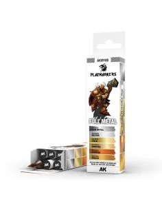 PLAYMARKERS SET - FULL METAL (6 ref.) - AK Interactive AKM105