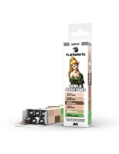 PLAYMARKERS SET - SKIN & FLESH TONES (6 ref.) - AK Interactive AKM107
