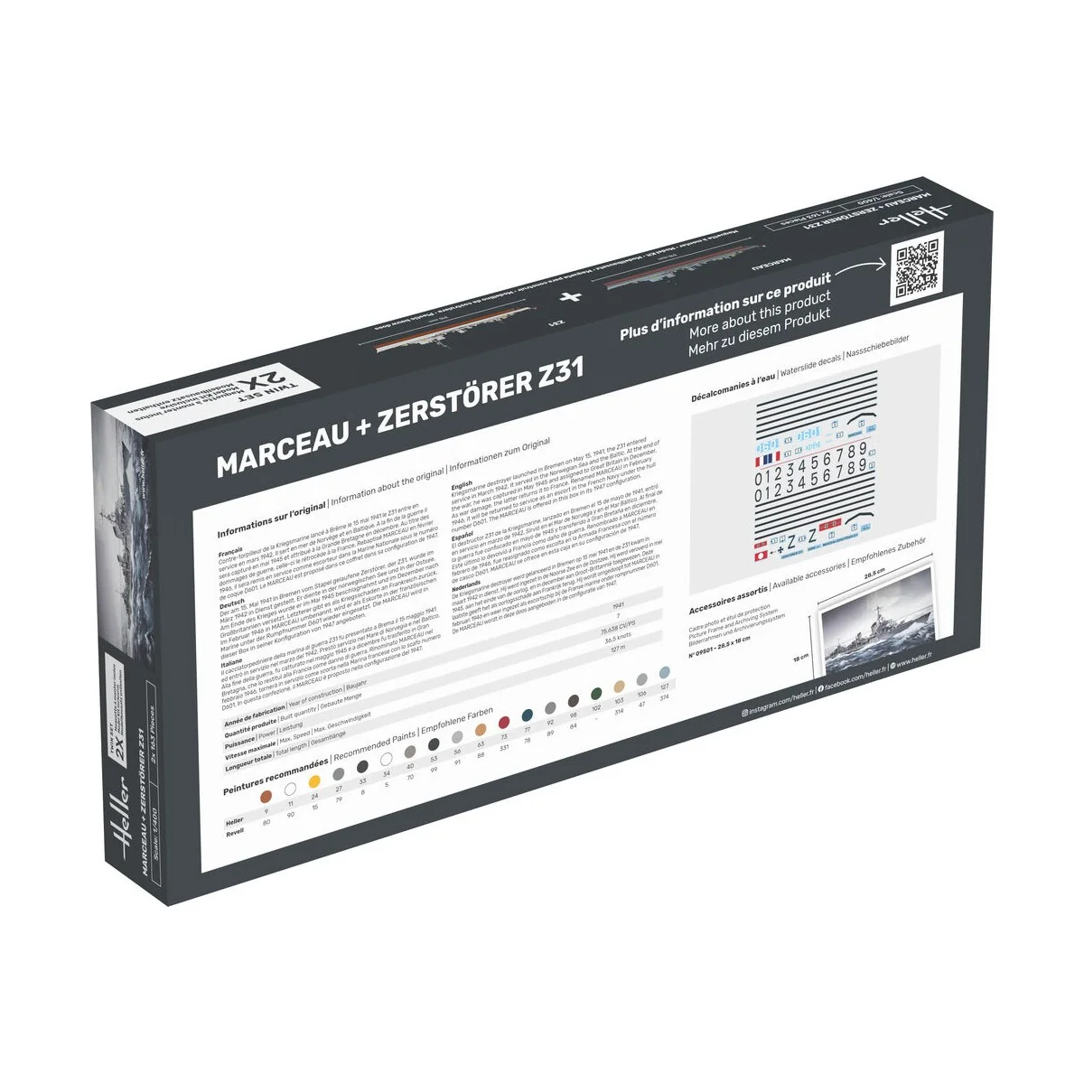 Twin Set Marceau + Zerstörer Z31 - Heller 85009