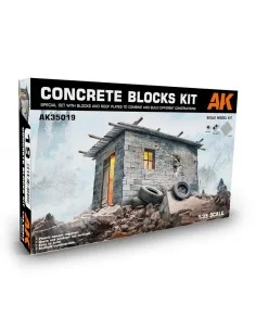 CONCRETE BLOCKS KIT 1/35 Scale, 1/35 - AK Interactive AK35019