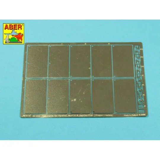 Side skirts for Panther Ausf.G & Jagdpanther, 1/35 - Aber Models 35223