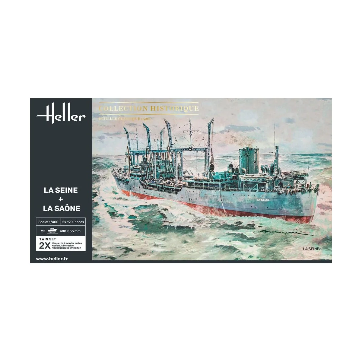 Twin Set La Seine + La Saone, 1/400 - Heller 85050