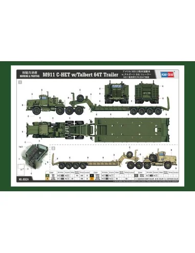 M911 C-HET w/Talbert 64T Trailer, 1/35 - Hobby Boss 85524