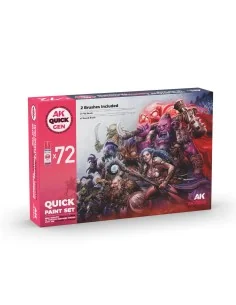 QUICK PAINT SET - 72 QUICK GEN COLORS (+2 MEDIUM 18ML +2 FREE BRUSH...