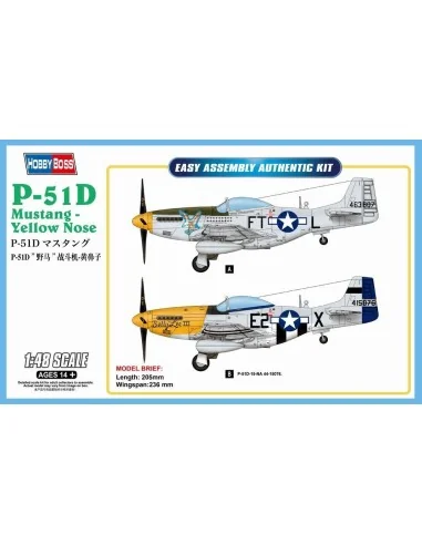P-51D Mustang-Yellow Nose, 1/48 - Hobby Boss 85808