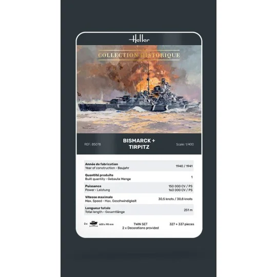 Twin Set Bismarck + Tirpitz - Heller 85078