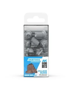 VILLAGE RUINS - BASING BITS 12 pieces - AK Interactive AKBIT0012