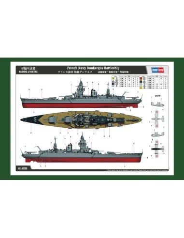 French Navy Dunkerque Battleship, 1/350 - Hobby Boss 86506