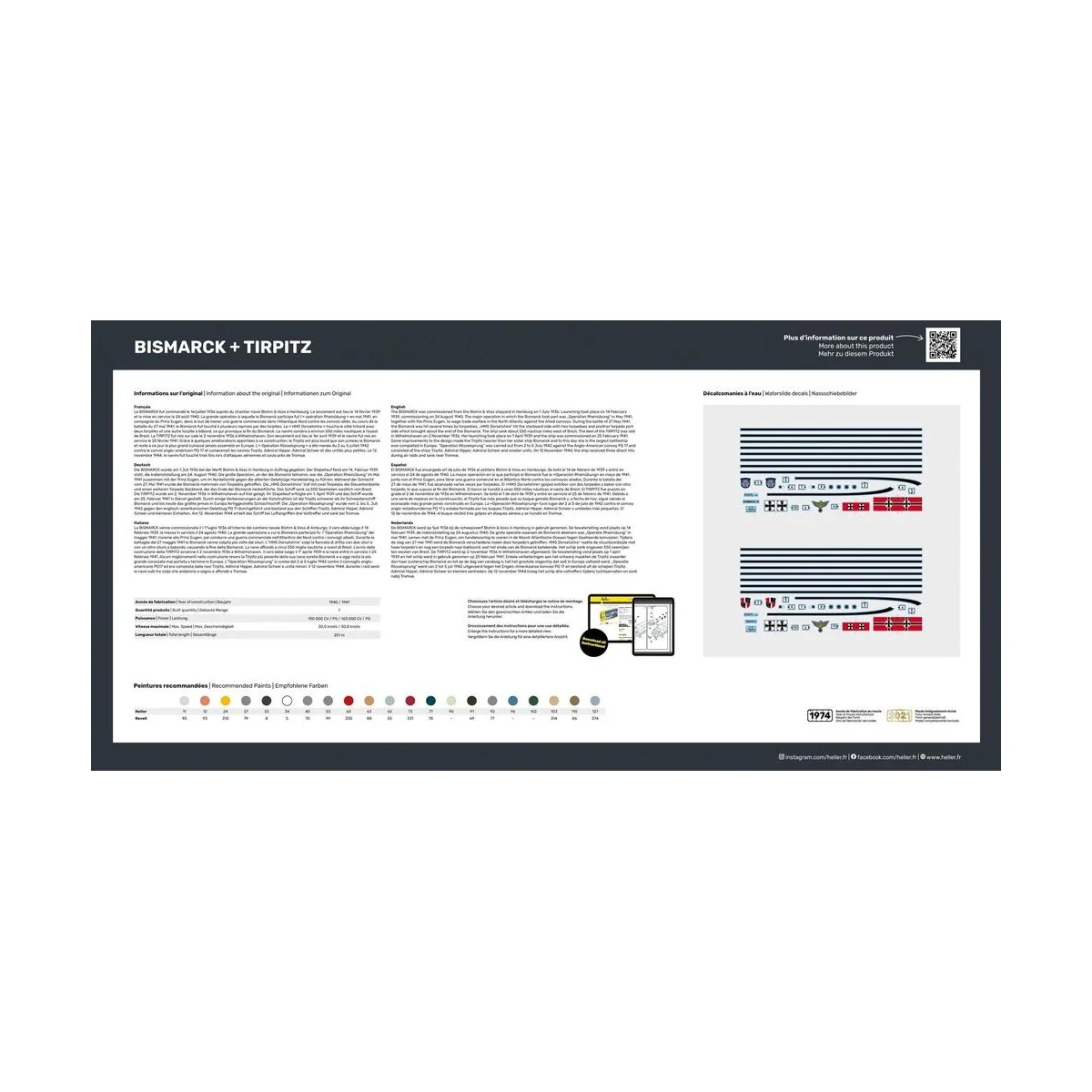 Twin Set Bismarck + Tirpitz - Heller 85078