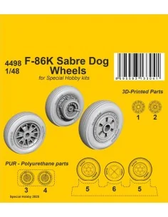 F-86K Sabre Dog Wheels, 1/48 - CMK 129-4498