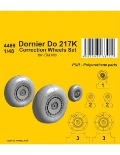 Dornier Do 217 Wheels Correction Set for ICM, 1/48 - CMK 129-4499