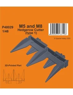 M5 and M8 Hedgerow Cutter (type 1) for Tamiya, 1/48 - CMK 129-P48029