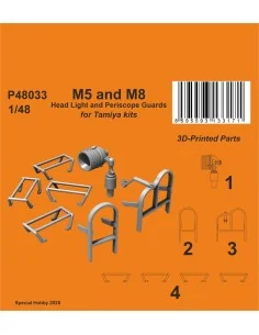 M5 and M8 Head Light and Periscope Guards for Tamiya, 1/48 - CMK 12...