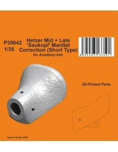 Hetzer Mid + Late 'Saukopf' Mantlet Correction (Short Type) for Aca...