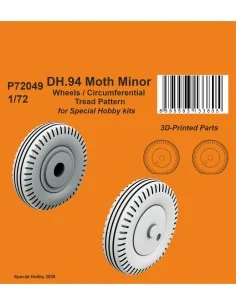 DH.94 Moth Minor Wheels / Circumferential Tread Pattern for Special...
