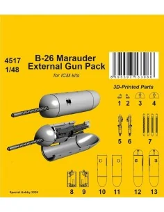 B-26 Marauder External Gun Pack for ICM, 1/48 - CMK 129-4517