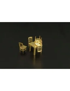 Table and chairs, 1/144 - Brengun BRL144028 2