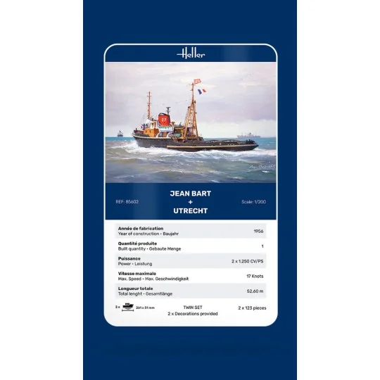 Twin Set Jean Bart + Utrecht, 1/200 - Heller 85602 Twin Set Jean Bart + Utrecht, 1/200 - Heller 85602