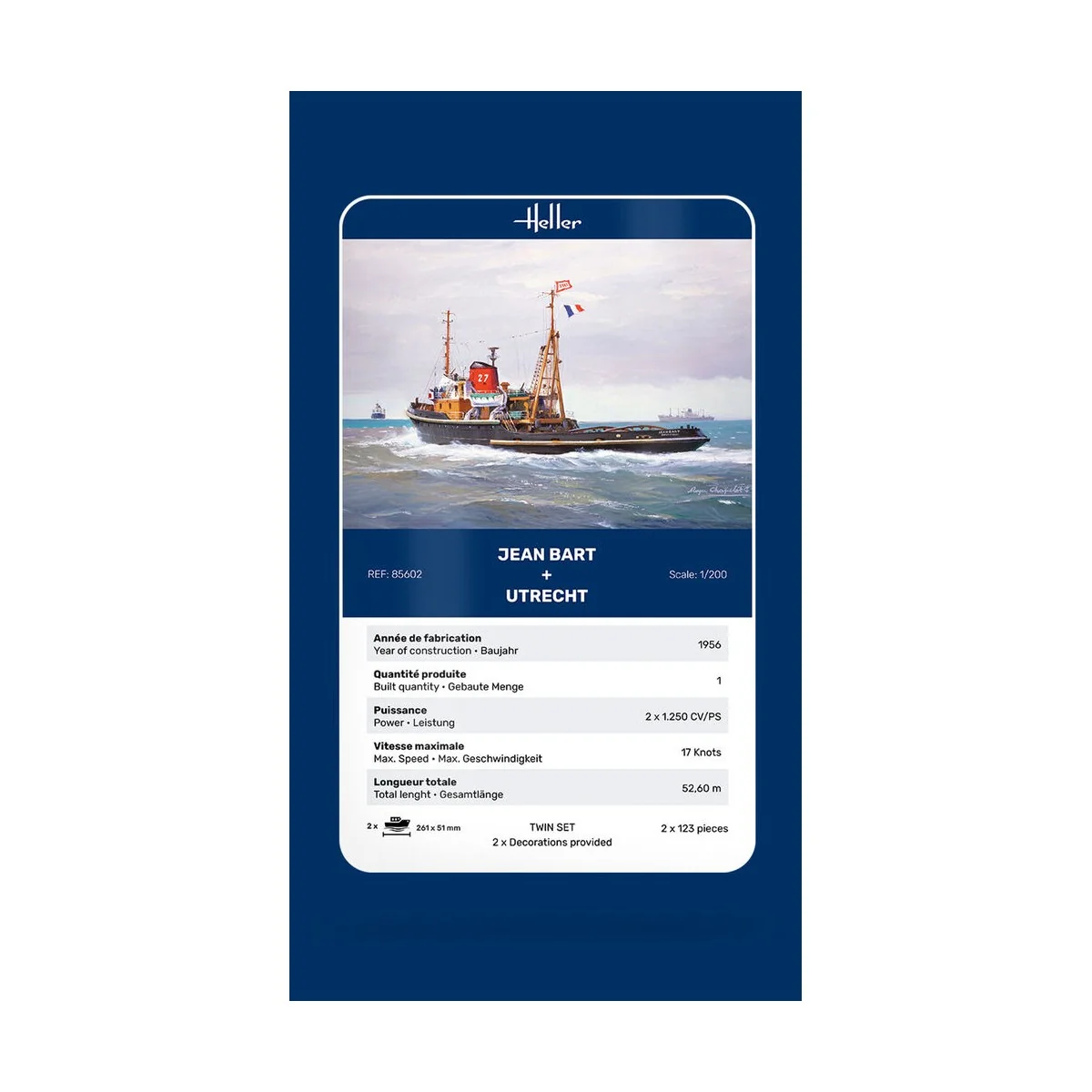 Twin Set Jean Bart + Utrecht, 1/200 - Heller 85602 Twin Set Jean Bart + Utrecht, 1/200 - Heller 85602