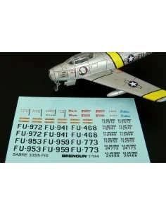 F-86F SABRE 335th FIS decal, 1/144 - Brengun BRL144084