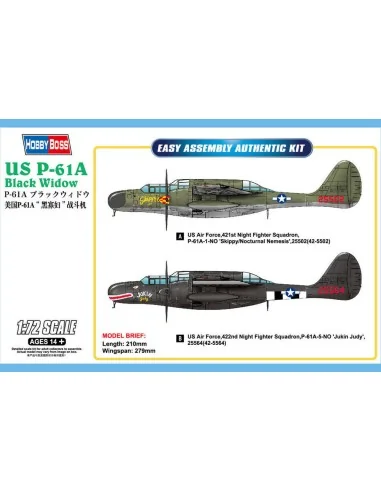 [NO_DESC] US P-61A Black Widow, 1/72 - Hobby Boss 87261
