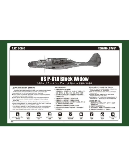 [NO_DESC] US P-61A Black Widow, 1/72 - Hobby Boss 87261