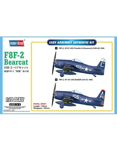 [NO_DESC] F8F-2 Bearcat, 1/72 - Hobby Boss 87269