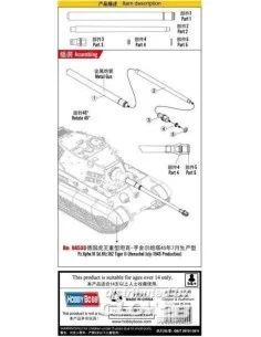 German Pz.Kpfw.VI Sd.Kfz.182 Tiger II Metal Gun Barrel f.Item 84531...